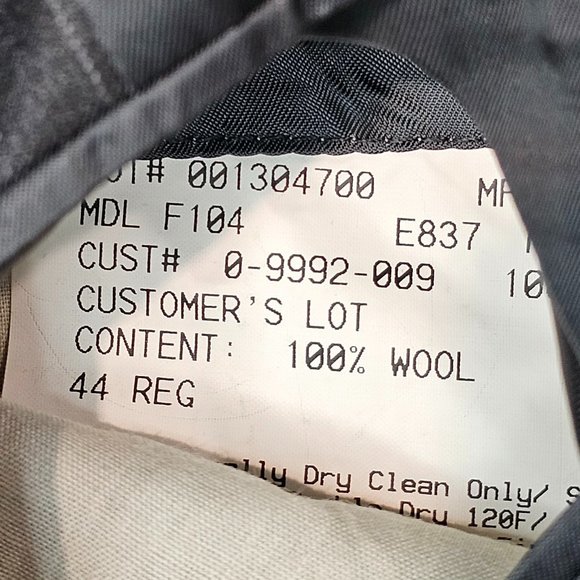 Hickey Freeman Loro Piana Wool Charcoal Gray Striped Blazer Sport Jacket 44R - Picture 11 of 11